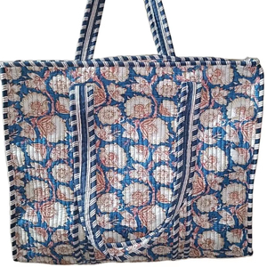 Bolsa de Mano Grande de Algodón para Mujer, con Cierre de Cremallera, Correa de Hombro Portátil, Bolsa de Compras Resistente, Primavera Verano - Product Image 1