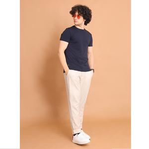 Cómoda camiseta de media manga con cuello redondo elástica básica elegante para uso diario para ocasiones casuales 100% algodón - Product Image 1