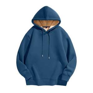 <b>Mens</b> <b>Sherpa</b> Fleece Lined Pullover <b>Hoodie</b> Winter Warm Plain Hooded Sweatshirt for Casual Wear Wholesale - Product Image 1