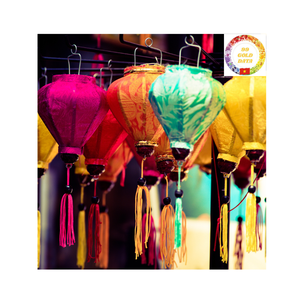 Linternas colgantes de seda auténticas para uso diario en hoteles, estudios y salas de estar artísticas - Product Image 3