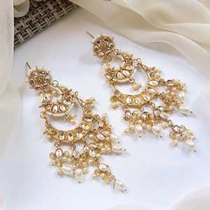Kundan Dulhan Set Boucles d'oreilles multicolores pour femmes et filles pour les fêtes et les cadeaux - Product Image 2