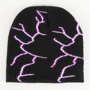 Venta al por mayor de alta calidad de invierno Unisex acrílico cálido gorros de punto gorro logotipo personalizado Jacquard Beanie para hombres y mujeres - Product Image 2