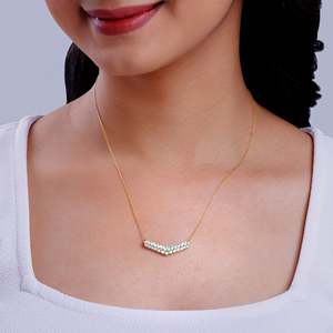 สร้อยคอเพชรทองที่ไม่ซ้ำใครเครื่องประดับที่สง่างามสำหรับผู้หญิงสวมใส่ในชีวิตประจำวันของบุคคลครบรอบแต่งงานวันเกิดหรือของขวัญพิเศษ - Product Image 2