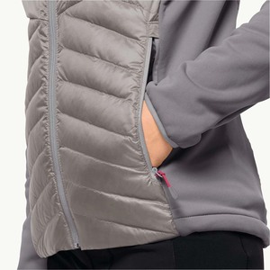 Chaqueta Híbrida de Invierno para Mujer, Estilo Urbano, con Cierre, Ajustada, Ligera, Acolchada, con Cuello Alto y Resistente al Viento - Product Image 5