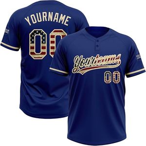 Vente en gros de vêtements de sport rétro personnalisés, sublimation, vêtements de baseball respirants de grande taille, maillot de baseball cousu personnalisé pour hommes - Product Image 1