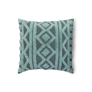 Funda de cojín de seda hecha a mano de la mejor calidad, patrón de estampado navideño, Cresta de algodón, bordado con mechones para Hotel en casa - Product Image 1