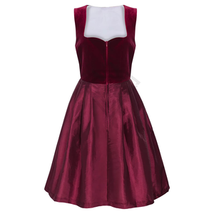 Robe Dirndl en velours de luxe personnalisée tenue traditionnelle Oktoberfest robe allemande élégante Trachten bavaroise vente en gros - Product Image 6
