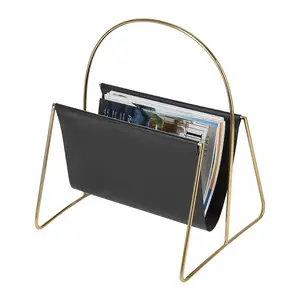 Datei regal Modernes Desktop-Leder-Zeitungs ständer Office Desk File Storage Rack Multi-Cell Mail Document Magazine Holder