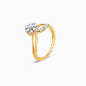 Bague élégante en diamant cultivé en laboratoire avec marguerite dorée pour femme, bijoux de luxe, conception étincelante, idéale pour les fiançailles, cadeau de mariage - Product Image 3
