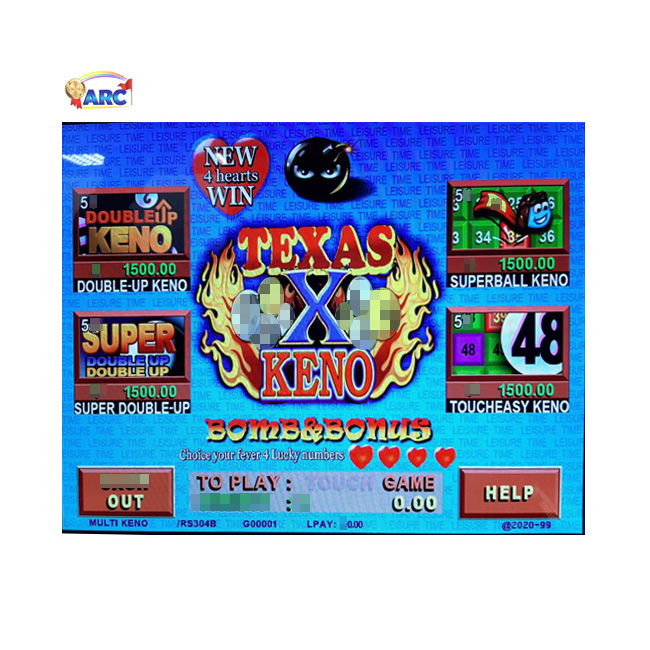 Texas Keno 4H Coin Pusher Arcade Game Machine - Classic Coin