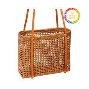 Bolsa de bambú hecha a mano por artesanos vietnamitas expertos Moda sostenible ecológica en estilo tradicional - Product Image 5