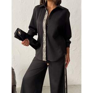 Pantalones de Gamuza para Buceo Topshow para Mujer con Detalle a Rayas - Product Image 2