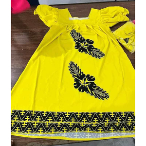 Hot Sales Micronesia Mumu Dress Chuuk <b>Stretch</b> Mumus Polynesian Tribal Print Vintage Square Neck Loose Midi Dresses - Product Image 4