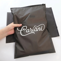 Matte Schwarze CPE-Kunststoff Reißverschluss-Kleidungsverpackungsbeutel mit Individuellem Logo Wiederverschließbare Bekleidungs-Verpackungsbeutel