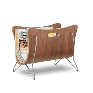 Revistero de madera Vintage de tendencia fresca con marco de Metal soporte de periódico Retro para sala de estar - Product Image 1