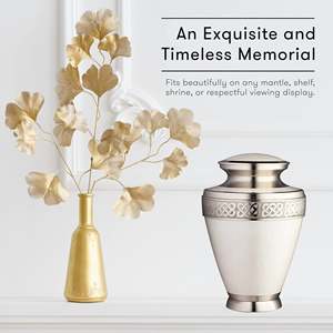 Urne Cinerarie in Metallo per Adulti con Sacchetto in Velluto per Cofanetti per Animali Domestici - Product Image 3