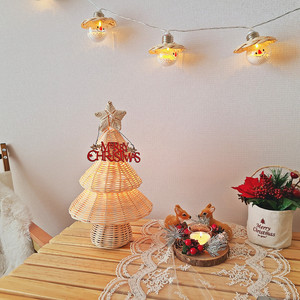 Nouvelle Arrivée Rotin Arbre Lumière De Noël Lumières De Noël Décoration Décorations De Luxe De Noël Pour Les Décorations Arbre - Product Image 6