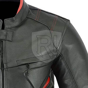 Veste de moto en cuir pour homme ROMEO INDUSTRY de haute qualité avec manches longues et design respirant pour toutes les saisons - Product Image 5