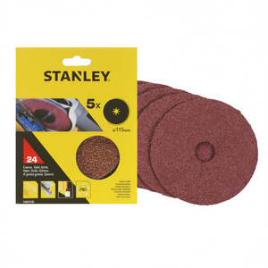 Discos de Lijado de Fibra Stanley de 115 mm, Paquete Múltiple, para Amoladoras Angulares - Product Image 2