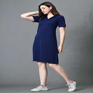 Nuevos Vestidos de punto con cuello de camiseta y camisa, vestidos de verano para mujer, vestido personalizado y escote en V para mujer, longitud Midi - Product Image 6