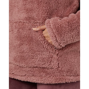 Winter Essential Sweat à capuche Sherpa de haute qualité pour femmes Épaule tombante Broderie personnalisable pull sherpa doux pour les femmes - Product Image 4