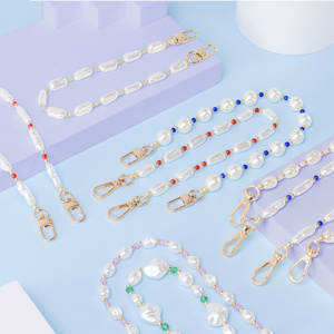 Điện thoại aksesuar Phụ kiện điện thoại Đài Loan dây đeo trái tim trường hợp điện thoại tay đính cườm dây đeo ví corda mỗi di động - Product Image 1