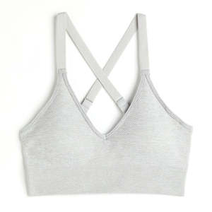 Soutien-gorge de sport sexy pour femme, crop top, vêtements de sport, vente en gros, soutien-gorge de sport en maille noire - Product Image 1