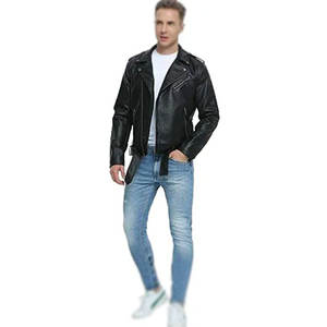 Chaqueta de Cuero y Lana Casual para Hombre, Directo de Fábrica OEM, con Cierre de Cremallera y Parches de Piel, Alta Calidad para Otoño - Product Image 3