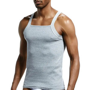Wholesale Custom 100% Cotton <b>Men's</b> Tank Top Quick Dry Fitness Sports Gym Workout <b>Vest</b> Casual Style - Product Image 2