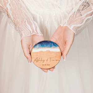 ชุดถาดรองแก้วเรซิ่นอีพ็อกซี่ที่เป็นเอกลักษณ์สไตล์ศิลปะสมัยใหม่พร้อมการเคลือบที่ทนทานเหมาะสำหรับการตกแต่งภายในจานรองแก้วหิน - Product Image 3