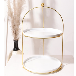 Support à gâteau en métal plaqué cuivre antique Taille personnalisable Conception étrangère faite à la main pour les mariages et les fêtes - Product Image 4