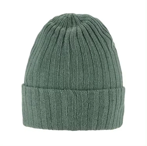 Unisex Teal Ribbed Knit Beanie Hat 100% Acrylic <b>Winter</b> Casual for Adults Harry Johnson Production - Product Image 6