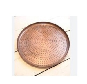 Haute vente élégant moderne plateau de service en cuivre ustensiles de cuisine en métal fabriqués à la main pour Restaurant nourriture servant un plateau élégant - Product Image 1