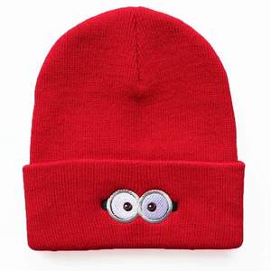 Customizable Stylish 100% Acrylic Adjustable Beanie Cap Cute Eye Embroidery Fashionable Street Style Winter Outdoor Travel Daily - Product Image 5
