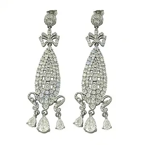 Boucles d'oreilles pendantes vintage argentées pour femme avec pierres de coquillage blanches, pendentif boule plaqué or, cadeau de bijoux - Product Image 3