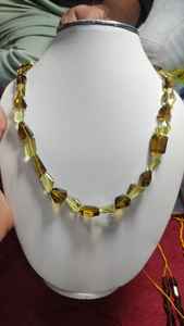 Beauté éblouissante Collier en quartz citron naturel Pépites de bière à facettes Perles de pierre finies dans un artisanat exquis - Product Image 5