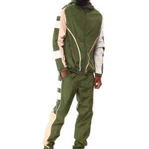 Conjunto Deportivo Cortavientos Transpirable de Invierno, Estilo Sólido, con Logotipo Personalizable, para Entrenamiento y Fitness - Product Image 1