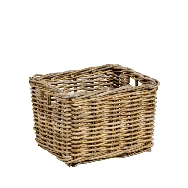 Rattan Tecido Bambu Azul Easter Egg Cestas Com Alça DIY Handmade Round Storage Basket Home Small Storage Gift Basket