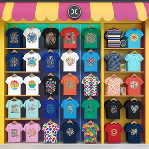 Camisetas de algodón 100% impresas por sublimación DTG de alta resolución para hombres y mujeres, tejidas para marcar a la moda, ¡poliéster disponible también! - Product Image 3