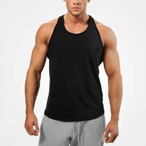 Camiseta deportiva con logotipo personalizado para hombre, camiseta sin mangas de talla grande, transpirable, ecológica, para gimnasio - Product Image 1