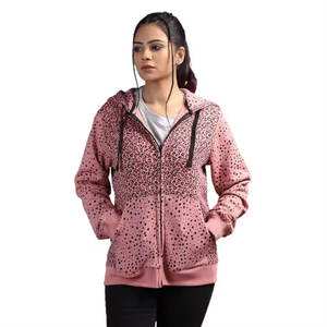 Fabrication de sweats à capuche zippés personnalisés de haute qualité oem sweat à capuche streetwear personnalisé avec ficelles polaire capuche zippée imprimée personnalisée - Product Image 1