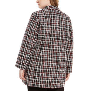 Giacca Corta Rossa a Quadri da Donna Calvin Klein per l'Autunno - Product Image 2