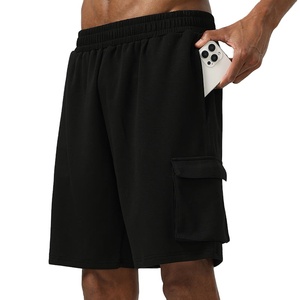 Short de gymnastique d'été décontracté Short athlétique respirant Streetwear Fermeture à la taille élastique Short cargo d'entraînement de course à pied pour hommes - Product Image 4
