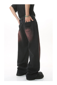 Pantalones Vaqueros Negros Holgados, Pantalones Vaqueros Vintage con Lavado Ácido y Bolsillos Casuales, en Oferta con Logotipo Personalizado - Product Image 5