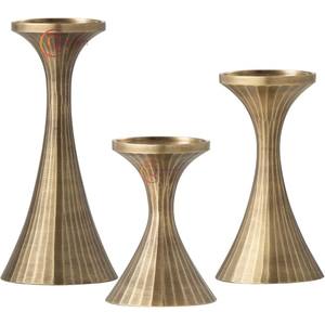 ที่ใส่เทียนชาโลหะทรงเสาทองเหลืองขนาดเล็กทำด้วยมือเหยือกเทียนที่มีเอกลักษณ์สำหรับตกแต่งบ้านและปาร์ตี้ - Product Image 6