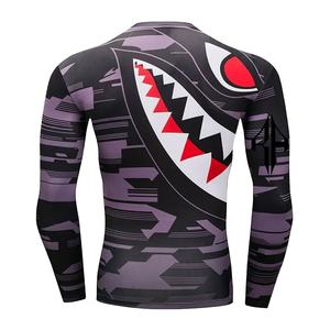 Ligero gimnasio Fitness Wear hombres sublimación Rash Guard camisa Spandex y poliéster de alta calidad logotipo personalizado para hombres - Product Image 2