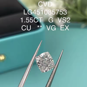 Diamante Cultivado en Laboratorio con Corte Asscher de 1-3 Quilates, Claridad VVS/VS, Corte Excelente, Certificado para Joyería - Product Image 2