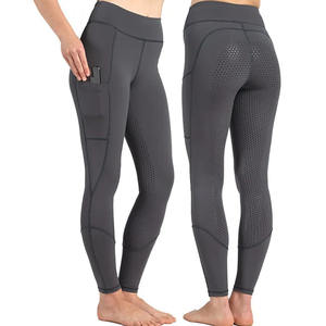 Ropa ecuestre de equitación de tamaño completo personalizable de alta calidad Leggings de asiento completo para mujer - Product Image 1