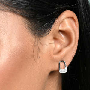NOVAMART Fine Geometric & Water Drop 925 <b>Sterling</b> <b>Silver</b> <b>Stud</b> Earrings for Women Girls Wholesale Export - Product Image 4