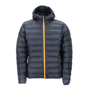 Chaqueta acolchada de invierno de calidad superior para hombre, informal, de manga completa, ajustada con cuello con capucha, logotipo frontal de lona, último modelo - Product Image 6